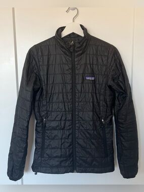Patagonia Nano Puff Jacket Women’s XS Black Primaloft Insulated Full Zip